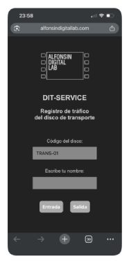 ADL-QRtrack en móvil